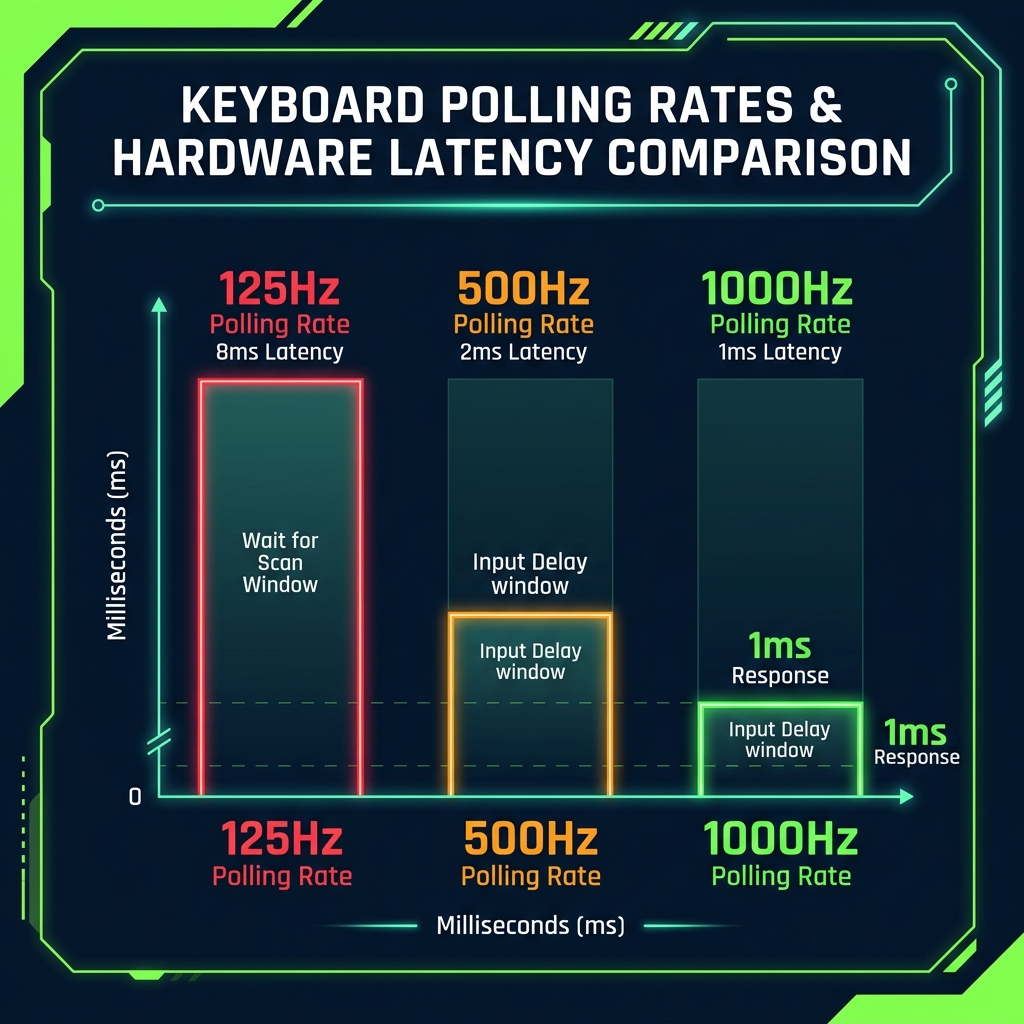 Keyboard Polling Rate Latency Comparison