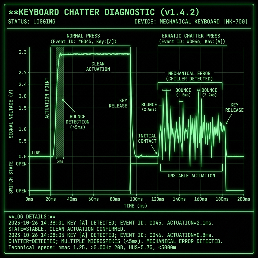 Keyboard Switch Chatter Signal Log